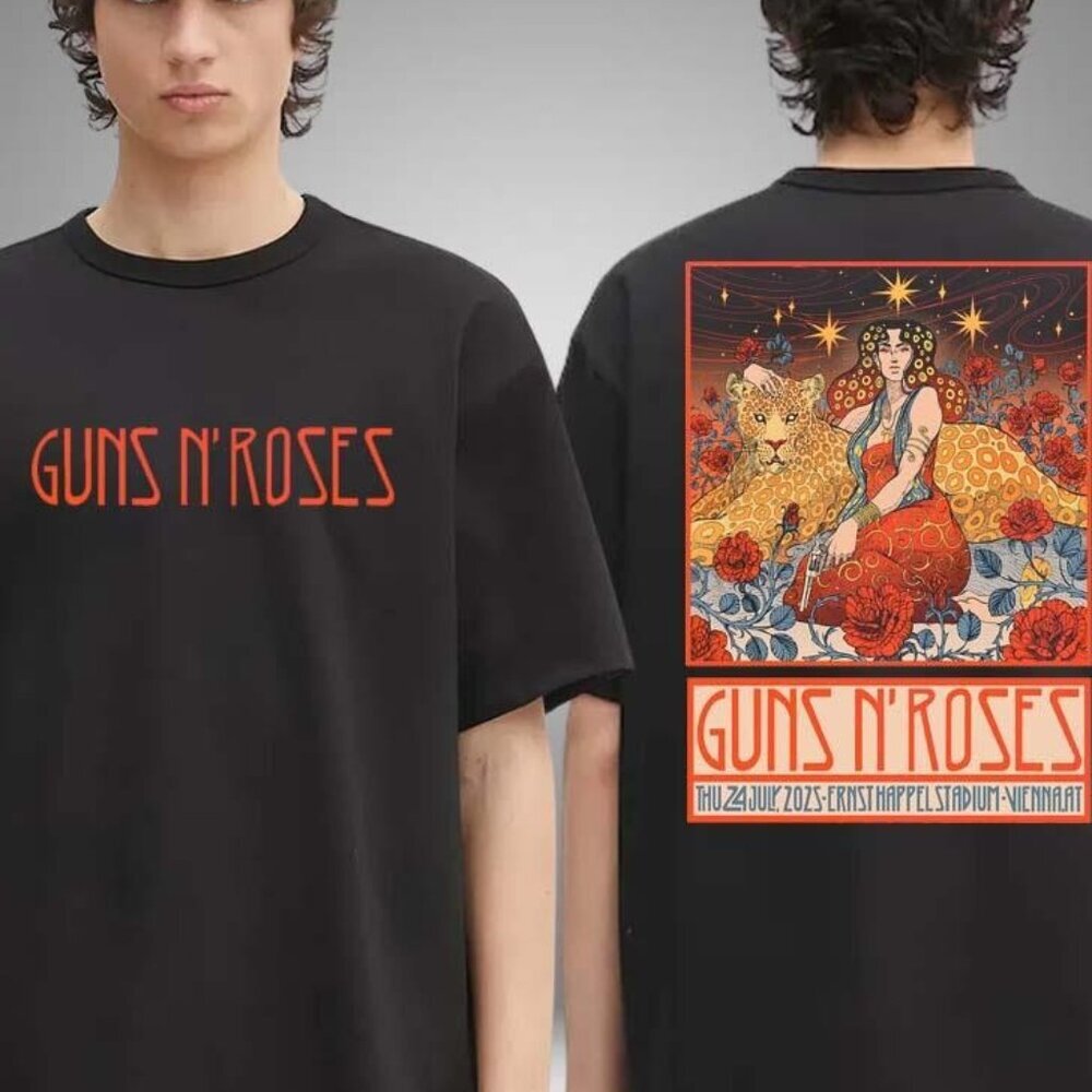Guns N' Roses Ernst Happel Stadium Tour 2025 Shirt – Rock Band Concert Tee 24